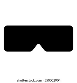 Virtual reality Headset illustration - glyph style icon - Filled black
