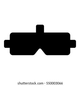Virtual reality Headset illustration - glyph style icon - Filled black

