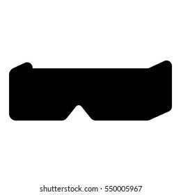 Virtual reality Headset illustration - glyph style icon - Filled black
