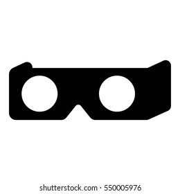 Virtual reality Headset illustration - glyph style icon - Filled black

