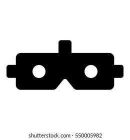 Virtual reality Headset illustration - glyph style icon - Filled black
