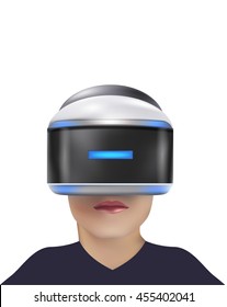 Virtual reality headset isolated on white background
