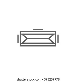 Icono de línea de encabezado de realidad virtual.