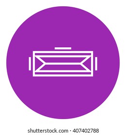 Virtual reality headset line icon.