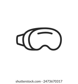 Virtual reality headset, linear style icon. VR headset for virtual reality experiences. Editable stroke width.