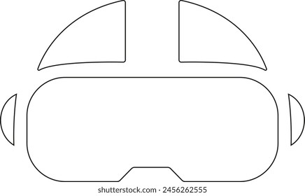 Virtual reality headset outline design