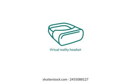 Virtual Reality Headset Vector Icon Illustration