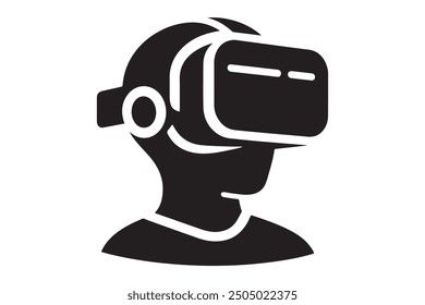 Virtual Reality Headset vector icon, designed in a 3D style as a VR Device concept.