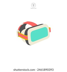 Virtual reality headset. VR glasses Icon symbol vector illustration isolated on white background