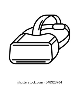 virtual reality headset, VR glasses linear icon