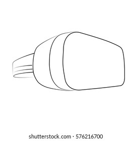 virtual reality headset, VR glasses linear icon