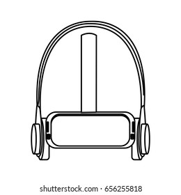 virtual reality headset, vr helmet icon, virtual reality glasses pictogram, isolated icon, vector illustration