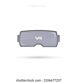Virtual Reality Headset. VR icon. Vector isolated on white background.