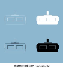 Virtual reality helmet icon .