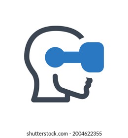 Icono de casco de realidad virtual. Archivo EPS vectorial.