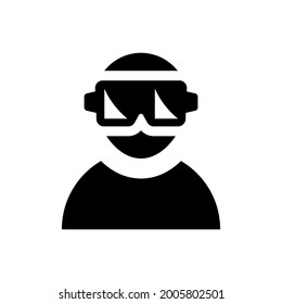 Virtual reality helmet icon. Vector EPS file.