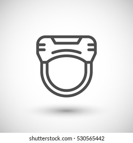 Virtual reality helmet line icon