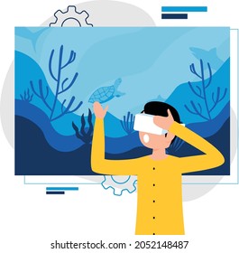 Virtual Reality for Holiday concept