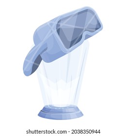 Virtual reality hologram icon cartoon vector. Vr technology. Digital game