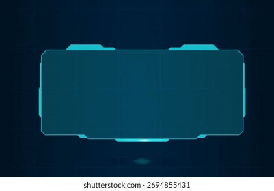 Vetor de exibição de tecnologia brilhante de quadro de HUD de realidade virtual