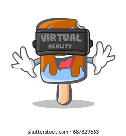 Virtual reality ice cream character cartoon