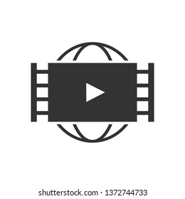 Virtual Reality Icon. 360 Degree View, Virtual Reality Helmet - Panorama  Illustration As A Simple Vector Sign & Trendy Symbol for Design and Websites, Presentation or Mobile Application.