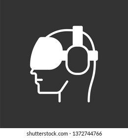 Virtual Reality Icon. 360 Degree View, Virtual Reality Helmet - Panorama  Illustration As A Simple Vector Sign & Trendy Symbol for Design and Websites, Presentation or Mobile Application.