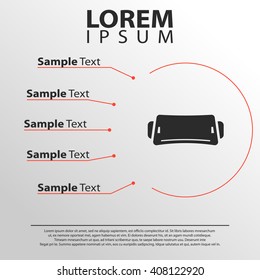 virtual reality icon. 3D oculus infographics template