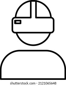 Virtual Reality Icon, Augmented Reality Sign and Symbols.