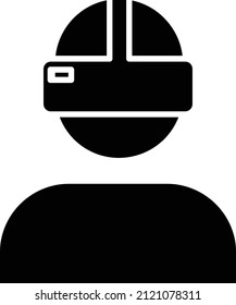 Virtual Reality Icon, Augmented Reality Sign and Symbols.