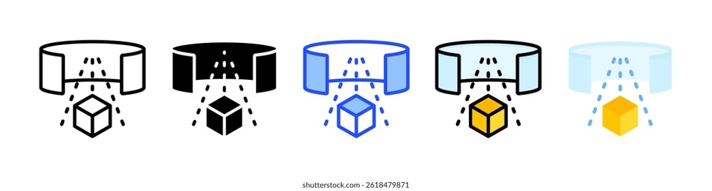 Virtual Reality Icon Collection With Multiple Styles