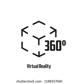 Virtual reality icon. Concept VR symbol. Vector illustration