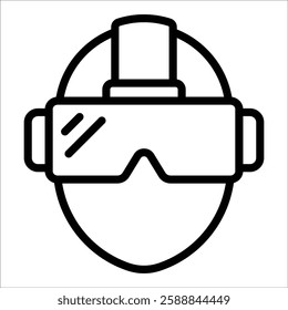 Virtual Reality Icon Element For Design