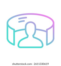 Virtual Reality Icon Element For Design