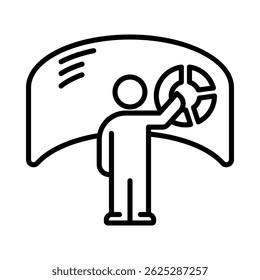 Virtual Reality Icon Element For Design