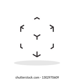 Virtual reality icon in flat style. Augmented reality symbol for your web site design, logo, app, UI Vector EPS 10.