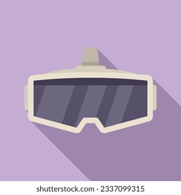 Virtual reality icon flat vector. Vr headset. Cyber view
