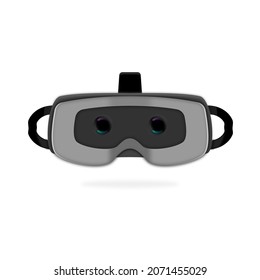 Virtual reality icon illustration. Virtual reality Back view on white background