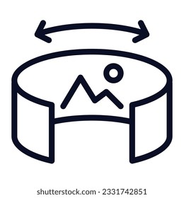 Virtual Reality Icon Illustration kann für uiux, web usw. verwendet werden
