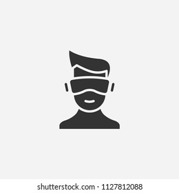 Virtual reality icon illustration,vector technology sign symbol