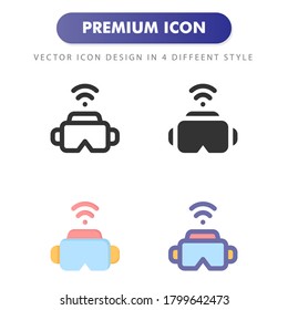 virtual reality icon isolated on white background. for your web site design, logo, app, UI. Vector graphics illustration and editable stroke. EPS 10.