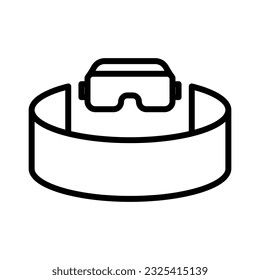 a virtual reality icon in line style