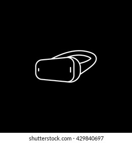 Virtual Reality Icon On Black Background
