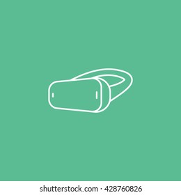 Virtual Reality Icon On Green Background