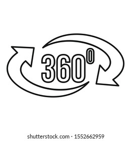 Virtual reality icon. Outline virtual reality vector icon for web design isolated on white background