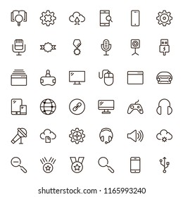Virtual reality icon set. Collection of high quality black outline logo for web site design and mobile apps. Vector illustration on a white background.