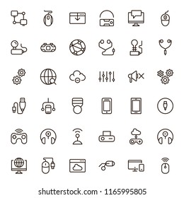 Virtual reality icon set. Collection of high quality black outline logo for web site design and mobile apps. Vector illustration on a white background.