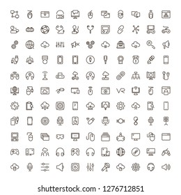 Virtual reality icon set. Collection of high quality black outline logo for web site design and mobile apps. Vector illustration on a white background.