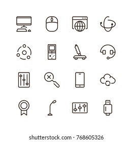 Virtual reality icon set. Collection of high quality black outline logo for web site design and mobile apps. Vector illustration on a white background.
