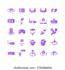 Virtual Reality icon set vector gradient for website, mobile app, presentation, social media. Suitable for user interface and user experience.